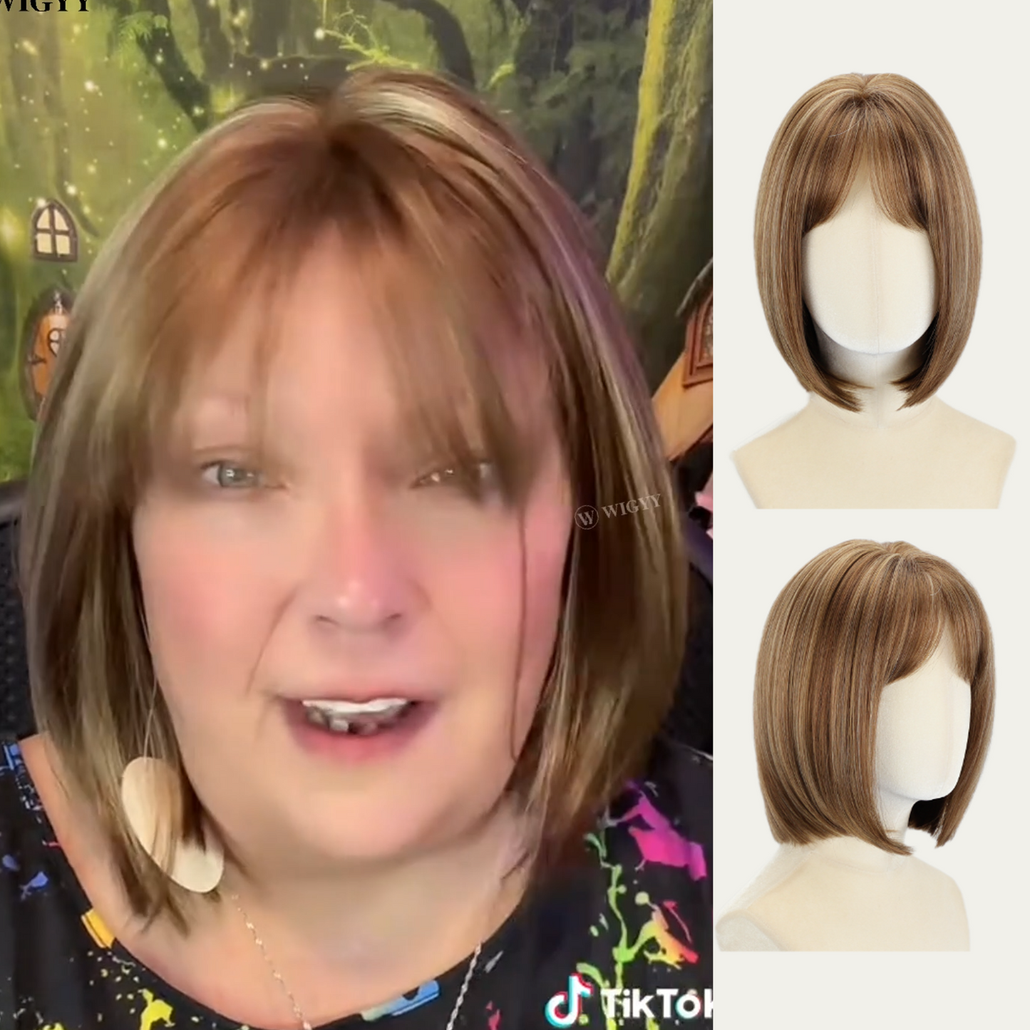Clara - Wigyy Lightweight Highlighted Elegant Wig for White Women