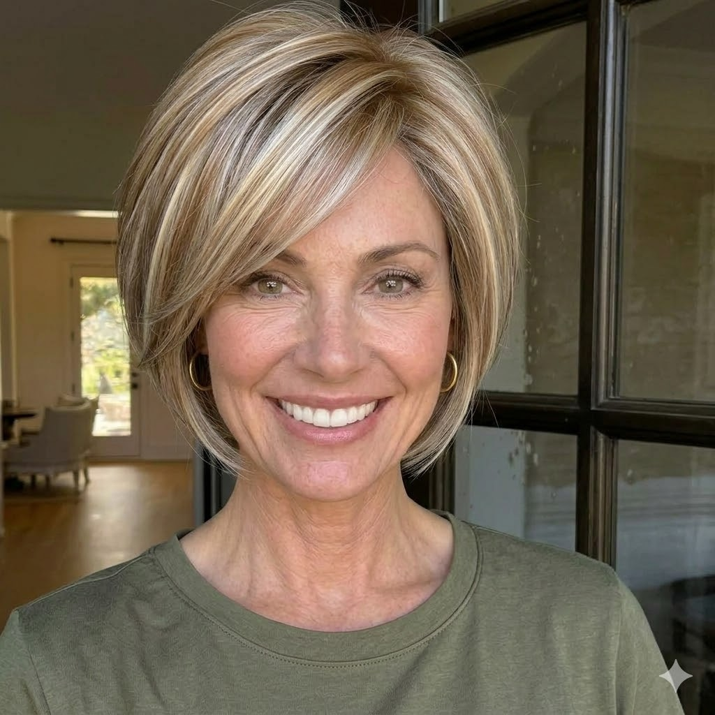 Raven - Sleek Side-Swept Bob with Seamless Hairline