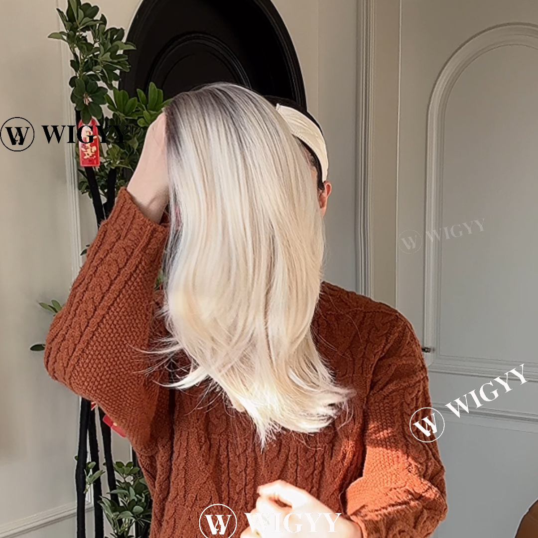 Leona - Wigyy Blonde Side Parting Daily Use Elegant Wig
