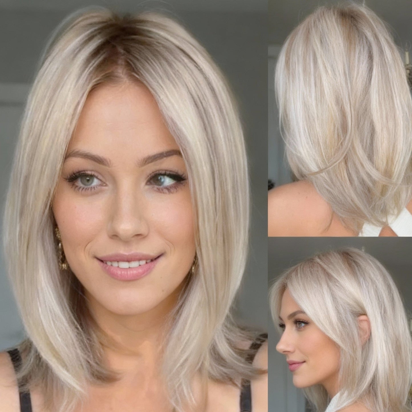 Edith - Wigyy Mono-Front Daily Use Grey Multi-style Elegant Wig