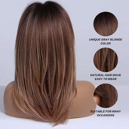 Synthetic Long Wigs  Hair with Bangs for Daily Use