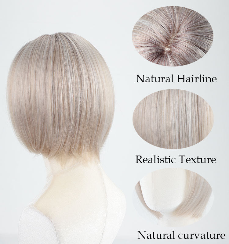 Perla - Wigyy Blonde Bob Elegant Wig with Bang
