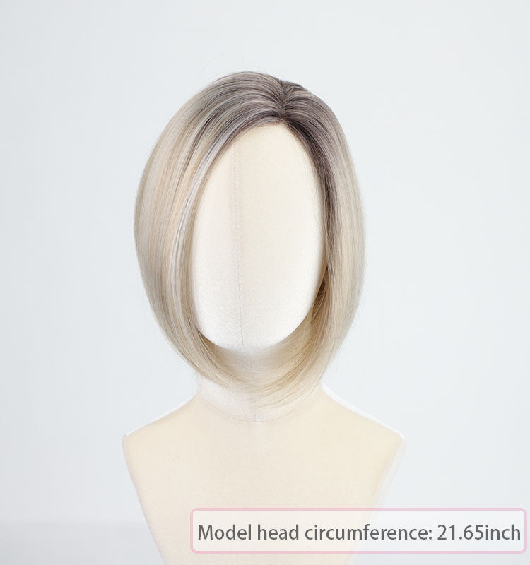 Estelle - Wigyy Mono-Front Blonde Highlighted Softly Bob Wig