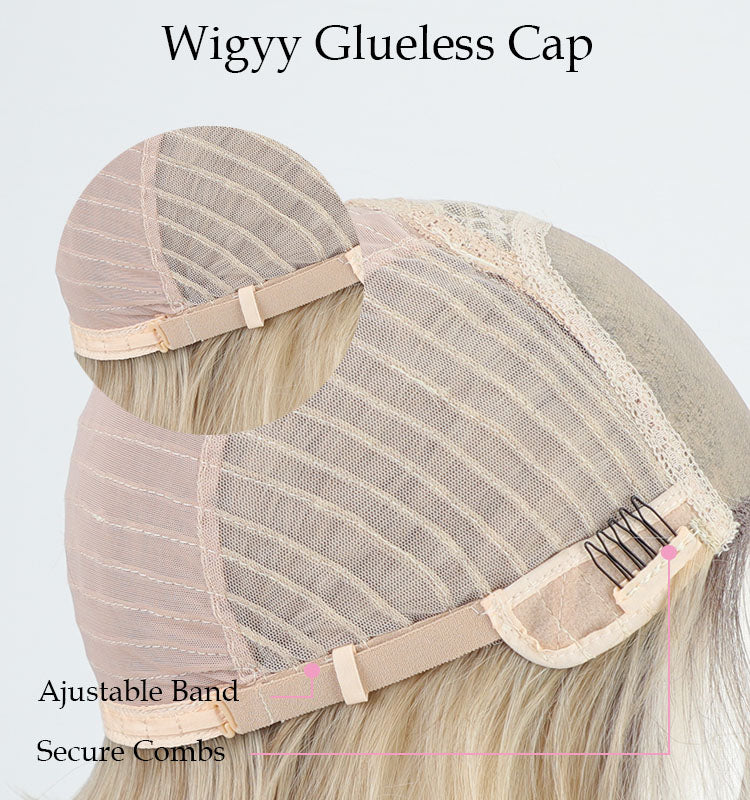 Estelle - Wigyy Mono-Front Blonde Highlighted Softly Bob Wig