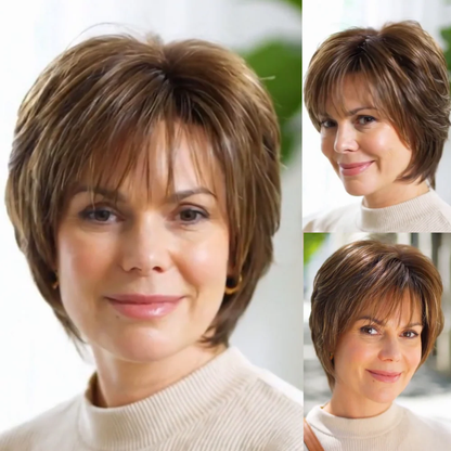 Alma - Short Grey Daily Use Wigs for Women