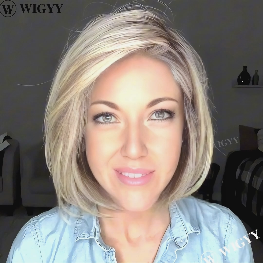 Estelle - Wigyy Mono-Front Blonde Highlighted Lightweight Softly Bob