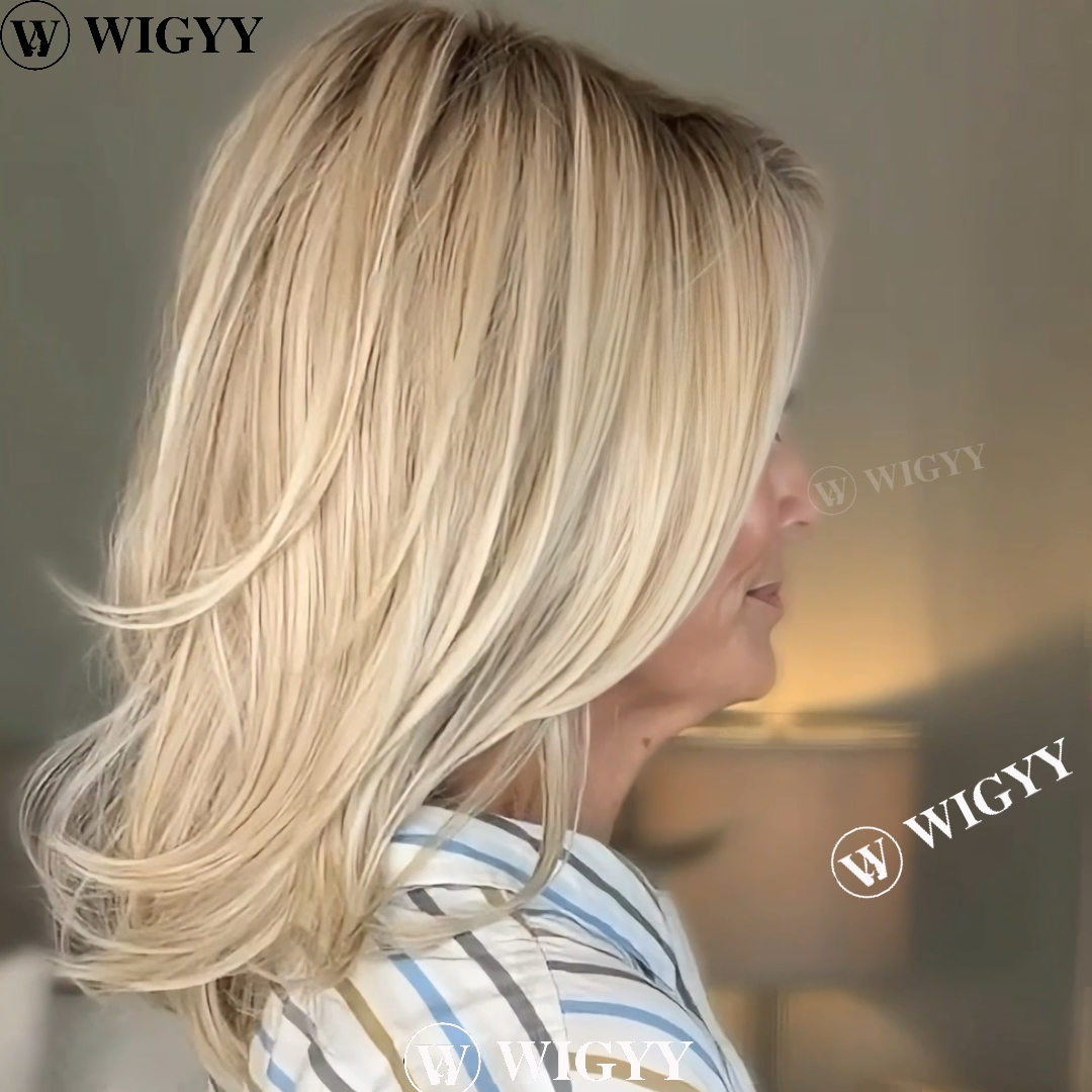 Leona - Wigyy Blonde Side Parting Elegant Wig