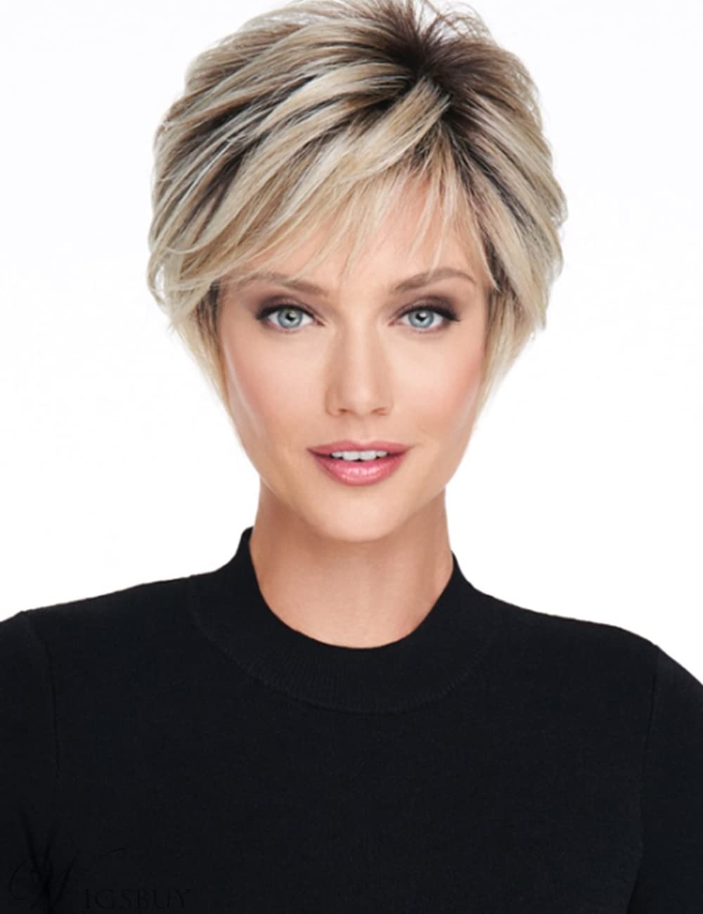 Tamsin - Natural Layered Pixie with Wispy Fringe - Rich Auburn Brown