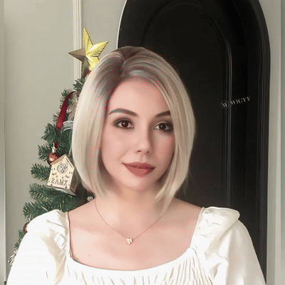 Estelle - Wigyy Mono-Front Blonde Highlighted Softly Bob Wig