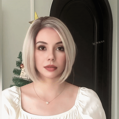 Estelle - Wigyy Mono-Front Blonde Highlighted Softly Bob Wig