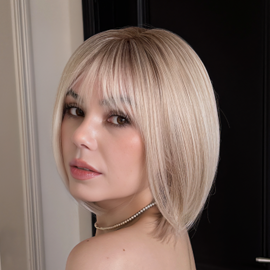 Perla - Wigyy  Daily Use Bob Elegant Wig with Bang