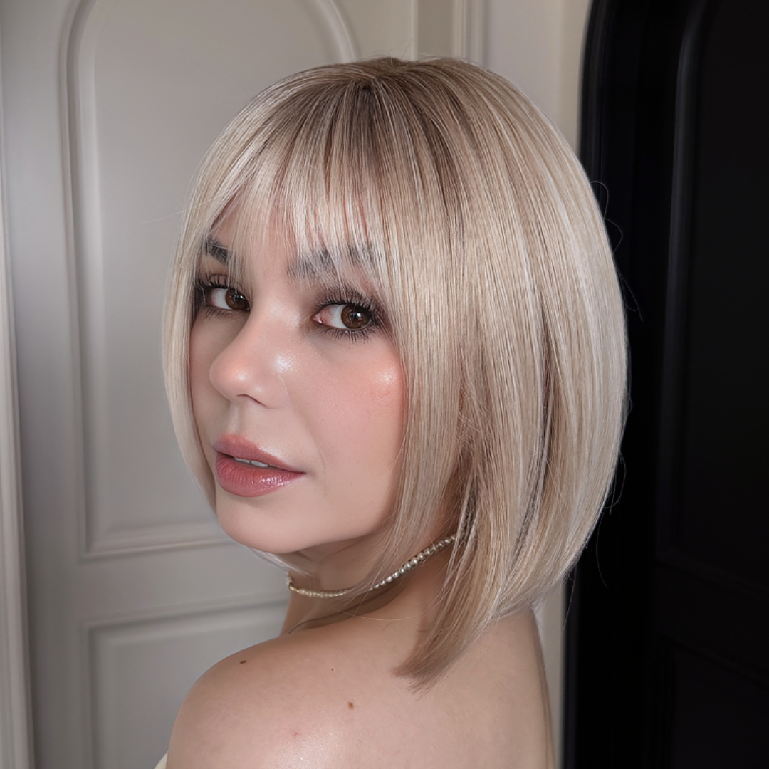 Perla - Wigyy  Daily Use Bob Elegant Wig with Bang