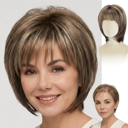 Alma - Sophisticated Airy Bob with Soft Wispy Fringe