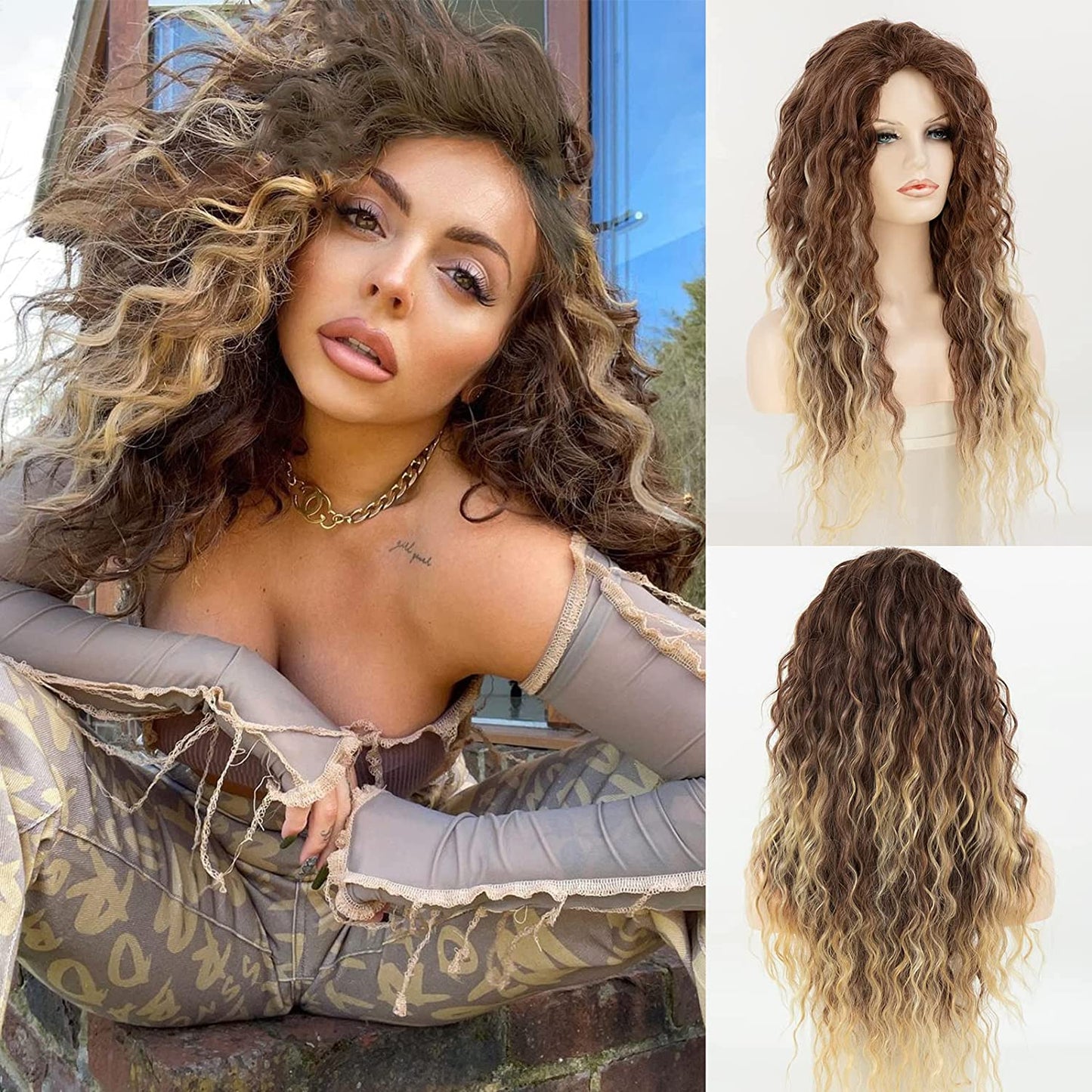 New Wave Golden Fluffy Hot Wigs
