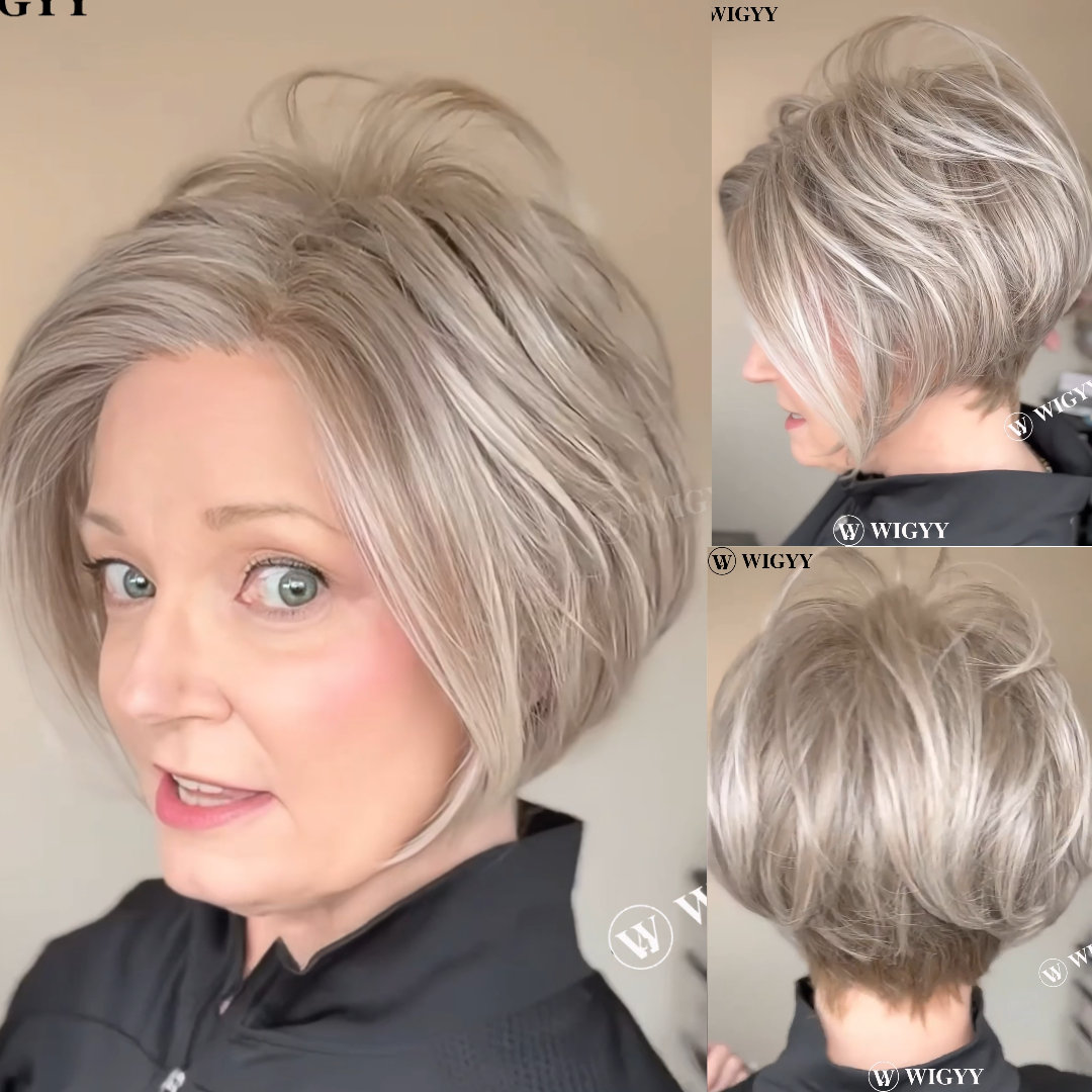 Raven - Sleek Side-Swept Bob with Seamless Hairline