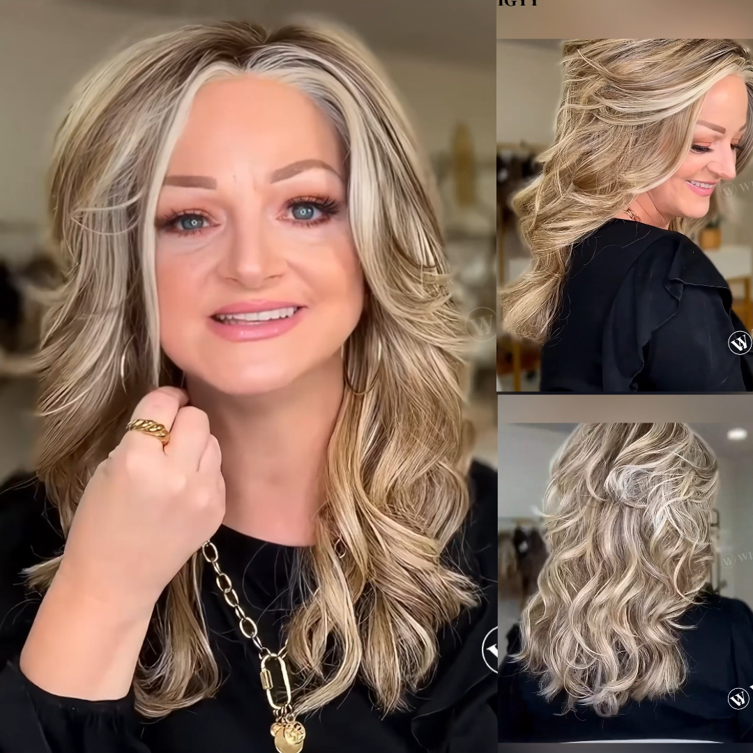 Loretta - Wigyy Mono-Front Highlighted Curl Elegant Wig