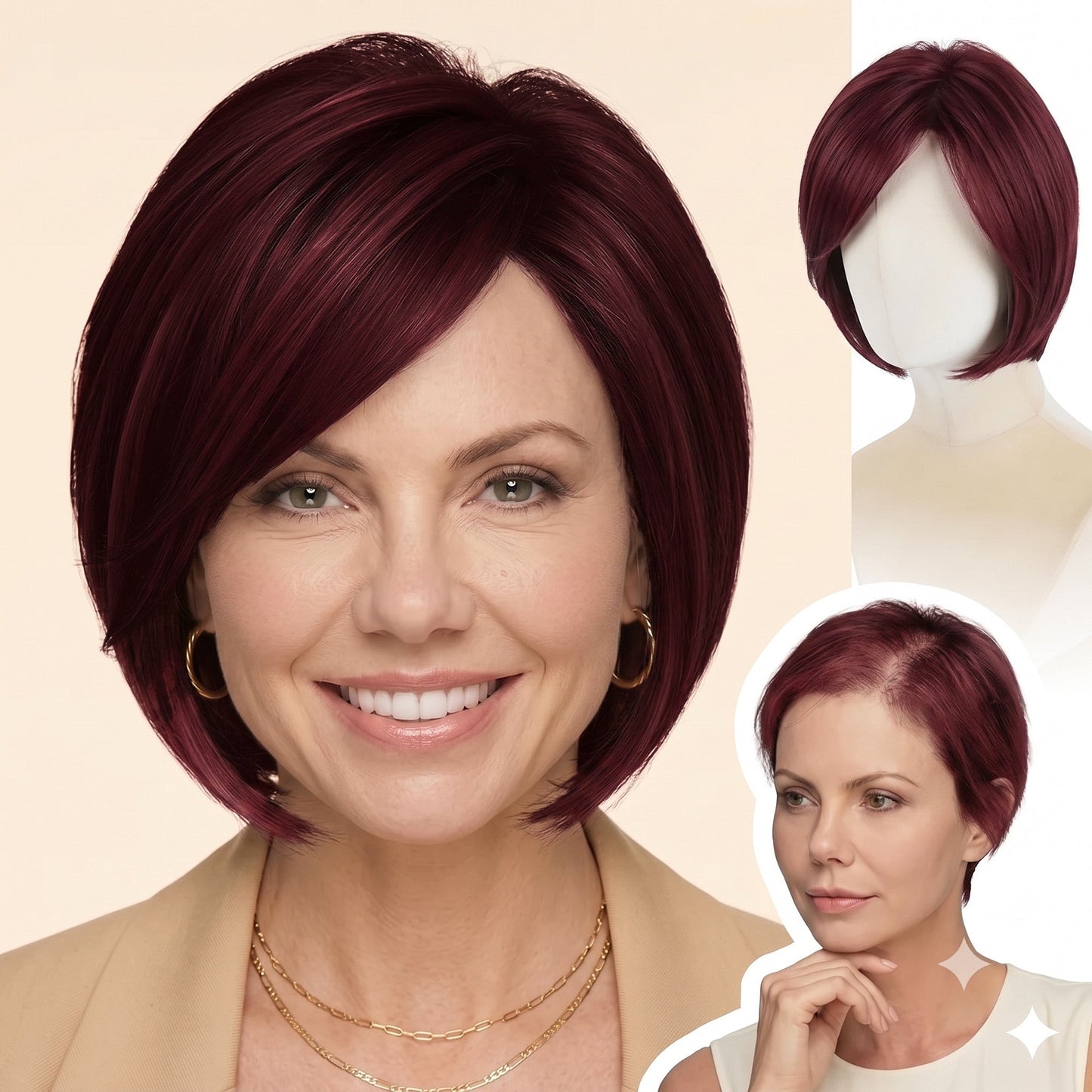 Raven | Sleek Side-Swept Glueless Bob with Seamless Hairline