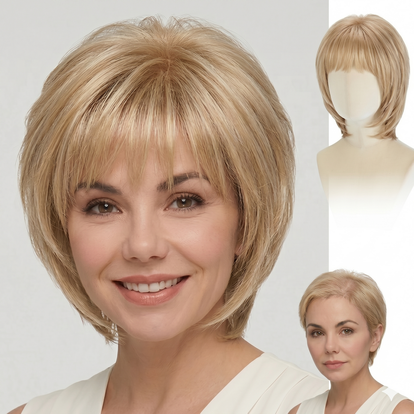 Alma - Sophisticated Airy Bob with Soft Wispy Fringe