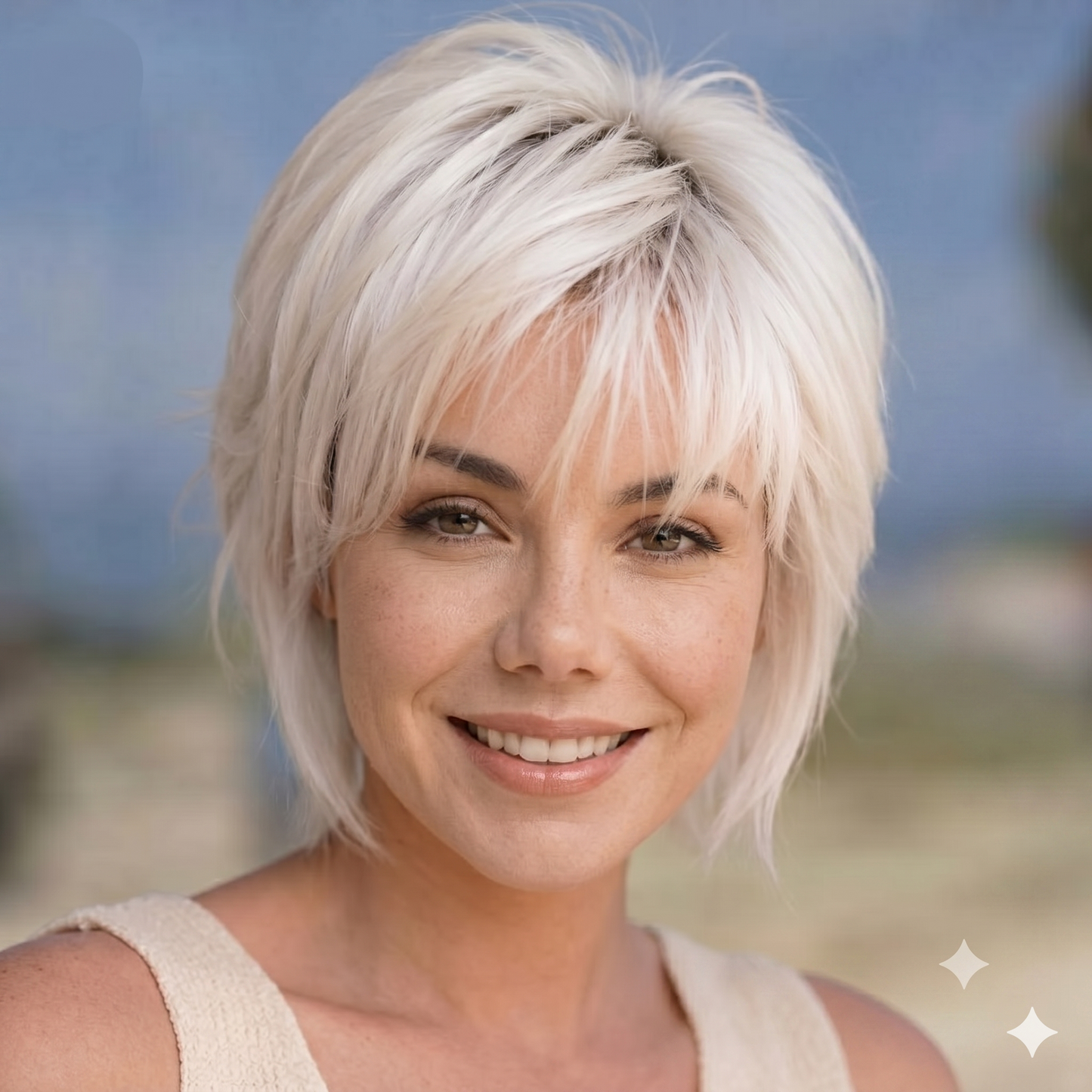 Alma - Sophisticated Airy Bob with Soft Wispy Fringe