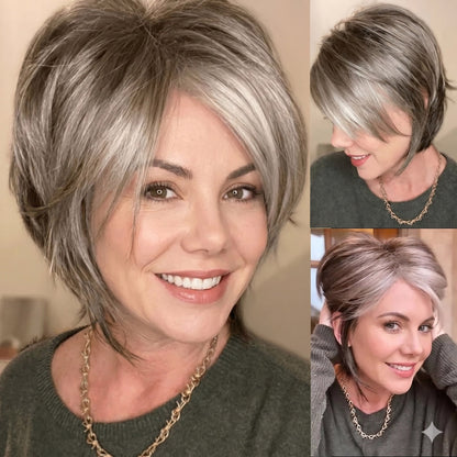 Alma - Short Brown Wigs for Women
