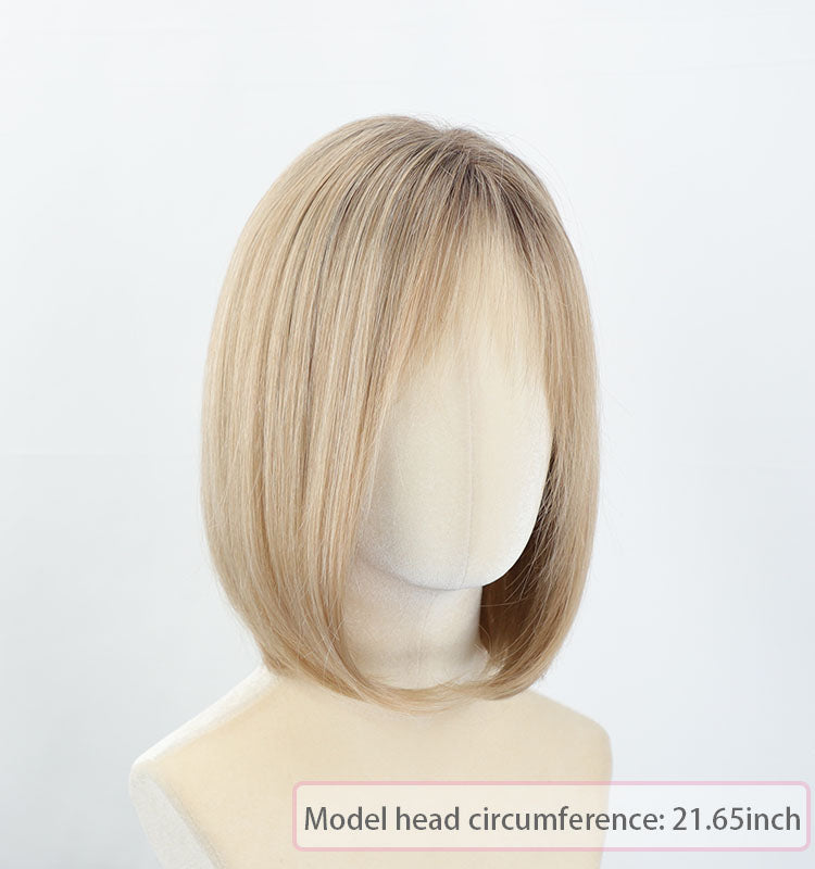 Theodora - Wigyy Daily Use Ash Blonde Layered Bob Wigs