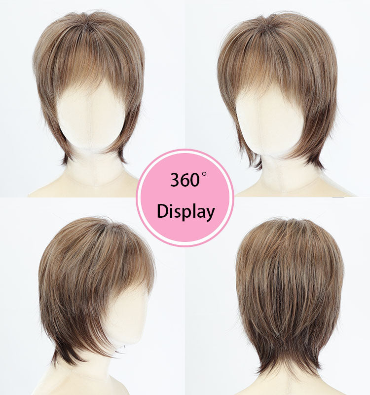 Alma - Short Grey Daily Use Wigs for Women