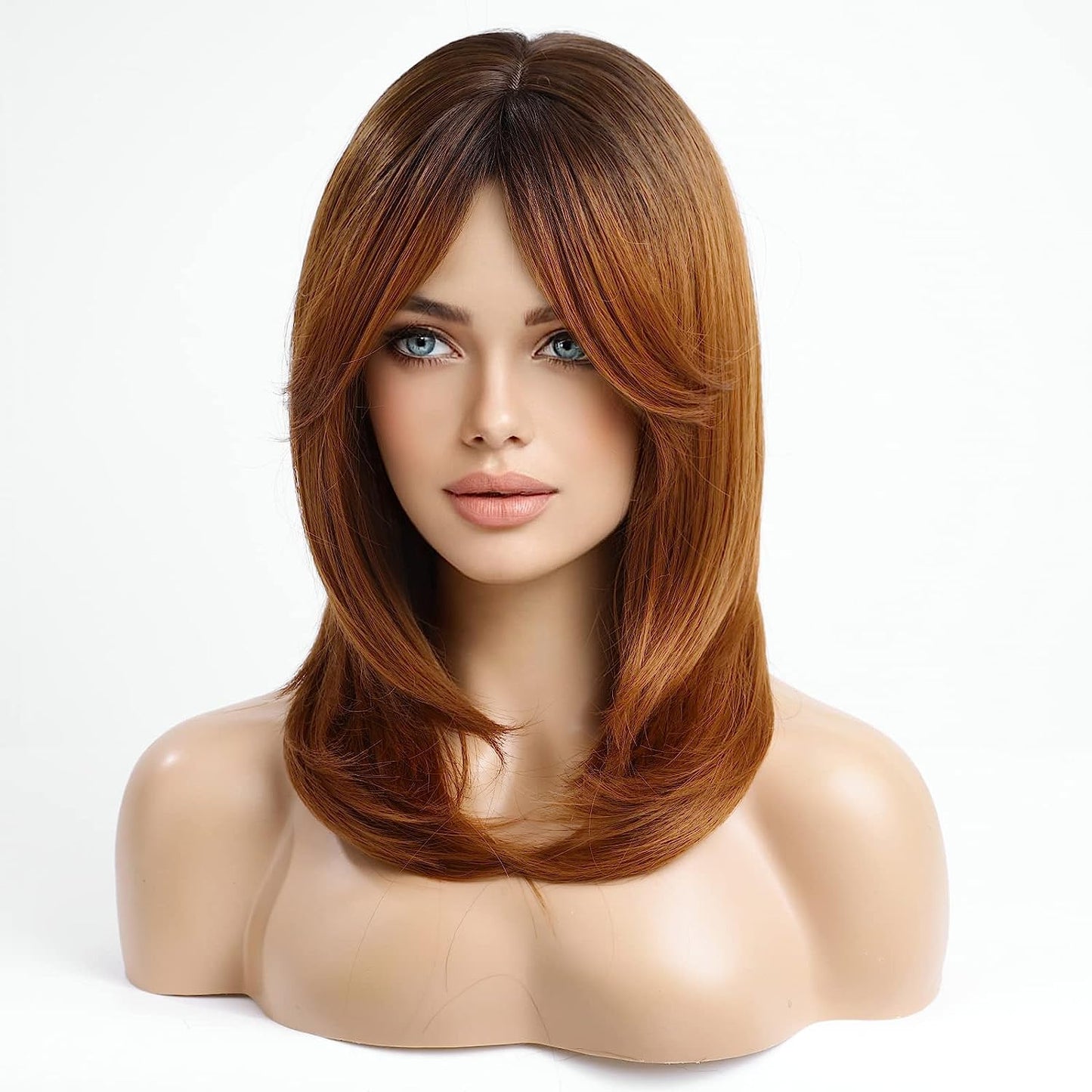 Synthetic Long Wigs  Hair with Bangs for Daily Use