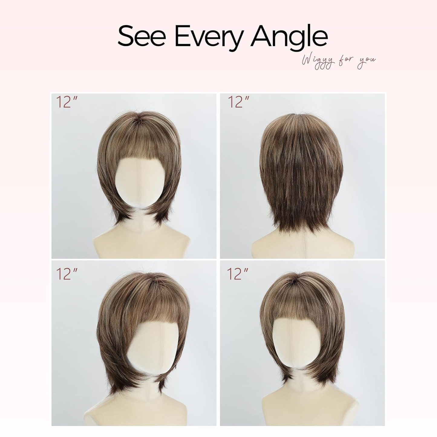 Alma - Short Brown Wigs for Women