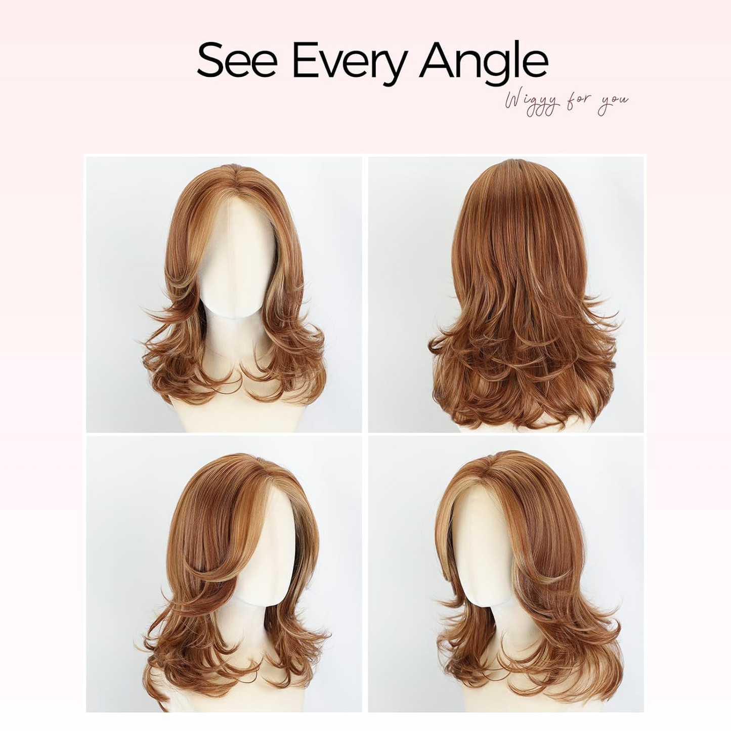 Rose - Wigyy Daily Use Shouder Length Curl Elegant Wig