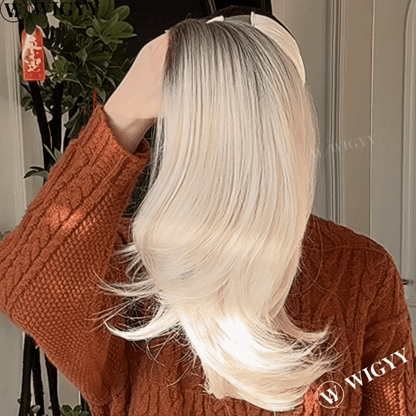 Leona - Wigyy Blonde Side Parting Daily Use Elegant Wig