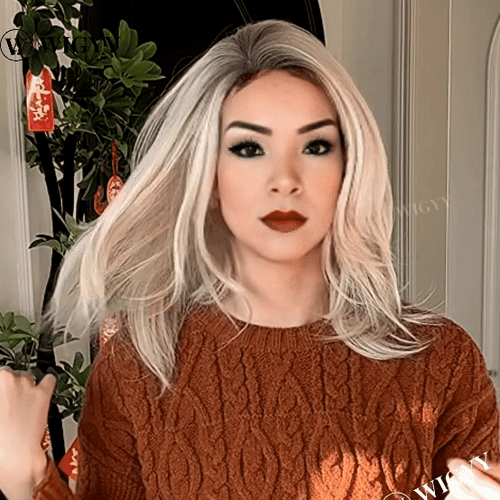 Leona - Wigyy Blonde Side Parting Daily Use Elegant Wig