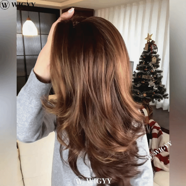 Gladys - Wigyy Brown Highlighted Curl Daily Use Wig